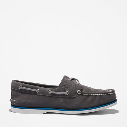Mens Timberland Timberland® 2-Eye Classic Boat Shoe for Men in Dark Grey