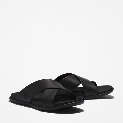 Mens Timberland Kesler Cove Cross-band Sandal for Men in Black