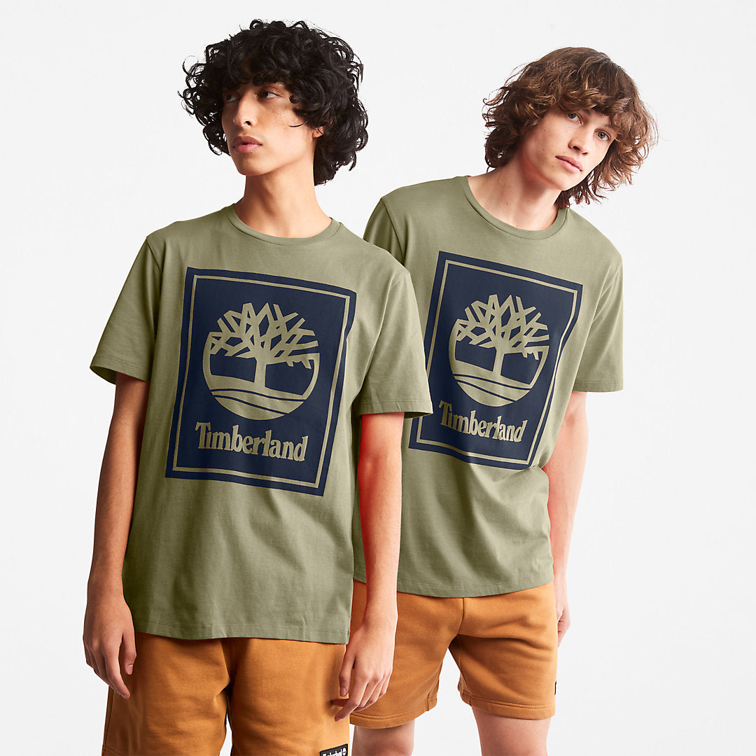Mens Timberland Tree Logo T-Shirt for All Gender in Green