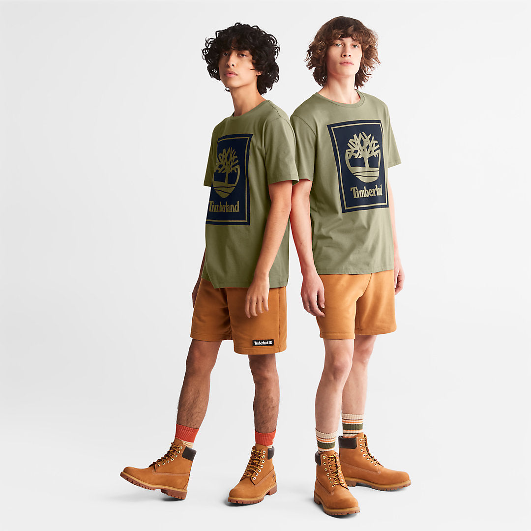 Mens Timberland Tree Logo T-Shirt for All Gender in Green