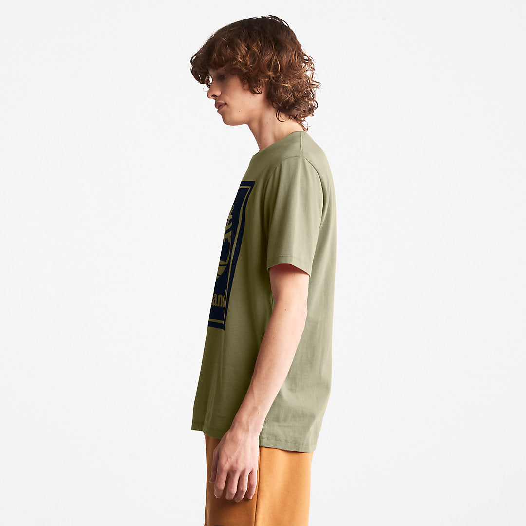 Mens Timberland Tree Logo T-Shirt for All Gender in Green