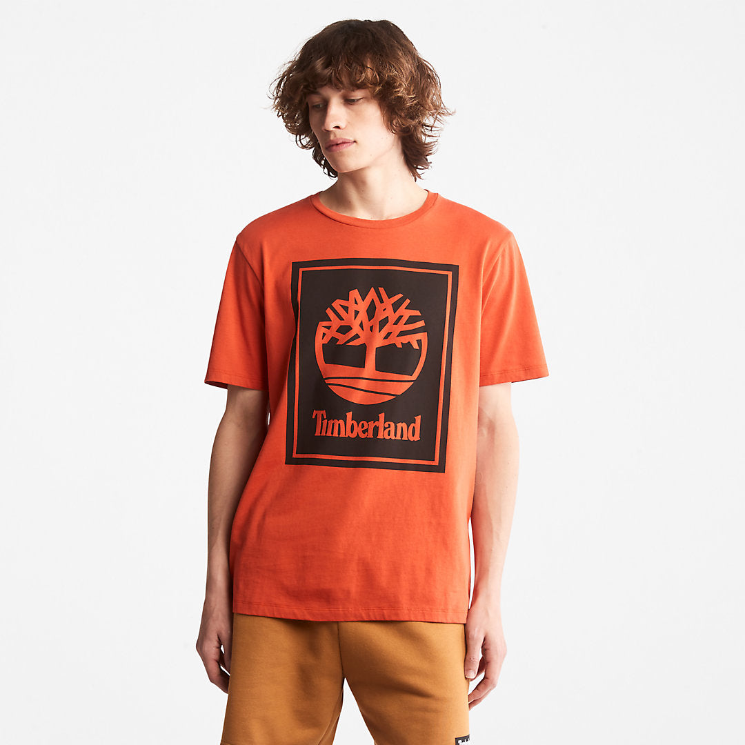 Mens Timberland Tree Logo T-Shirt for All Gender in Orange