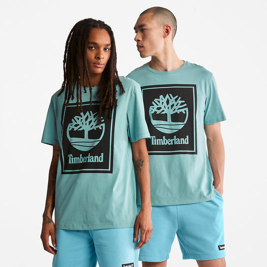 Mens Timberland Tree Logo T-Shirt for All Gender in Teal