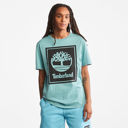 Mens Timberland Tree Logo T-Shirt for All Gender in Teal