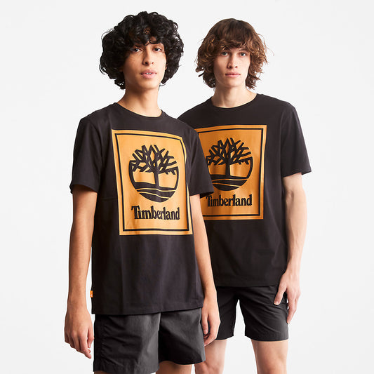Mens Timberland Tree Logo T-Shirt for All Gender in Black