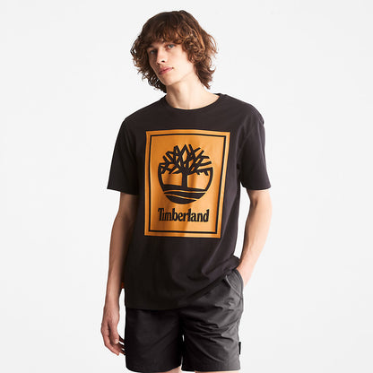 Mens Timberland Tree Logo T-Shirt for All Gender in Black