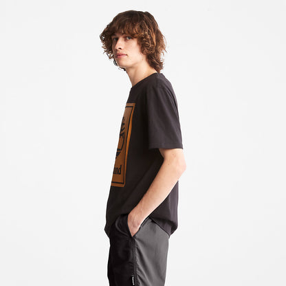 Mens Timberland Tree Logo T-Shirt for All Gender in Black
