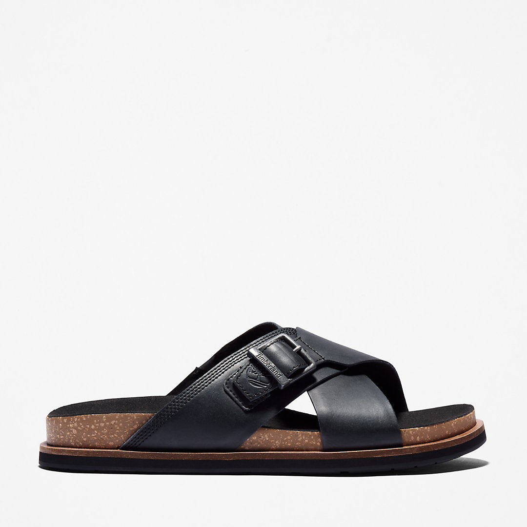 Mens Timberland Amalfi Vibes Cross Slide Sandal for Men in Black