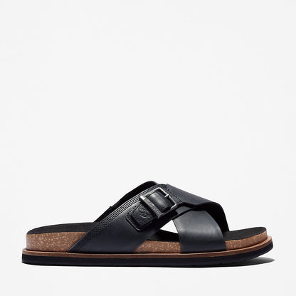 Mens Timberland Amalfi Vibes Cross Slide Sandal for Men in Black
