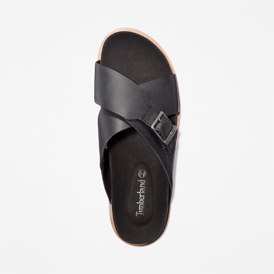 Mens Timberland Amalfi Vibes Cross Slide Sandal for Men in Black