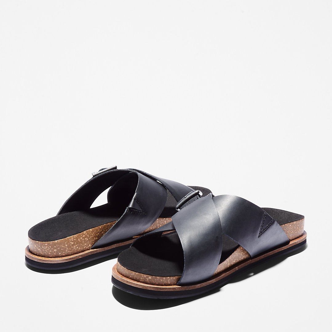 Mens Timberland Amalfi Vibes Cross Slide Sandal for Men in Black