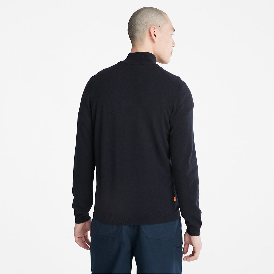 Mens Timberland Cohas Brook Zip-neck Sweater for Men in Navy