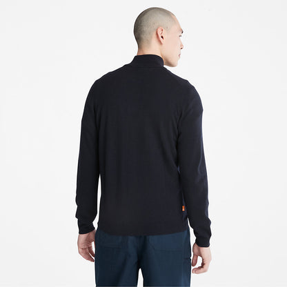 Mens Timberland Cohas Brook Zip-neck Sweater for Men in Navy