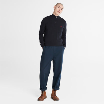Mens Timberland Cohas Brook Zip-neck Sweater for Men in Navy
