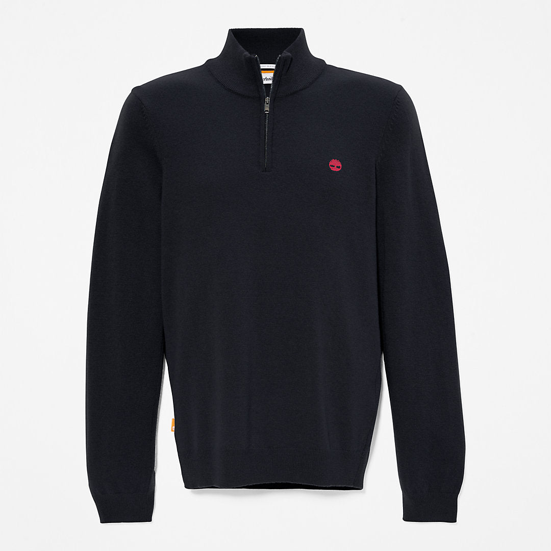 Mens Timberland Cohas Brook Zip-neck Sweater for Men in Navy