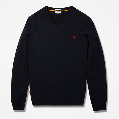 Mens Timberland Cohas Brook V-Neck Sweater for Men in Navy