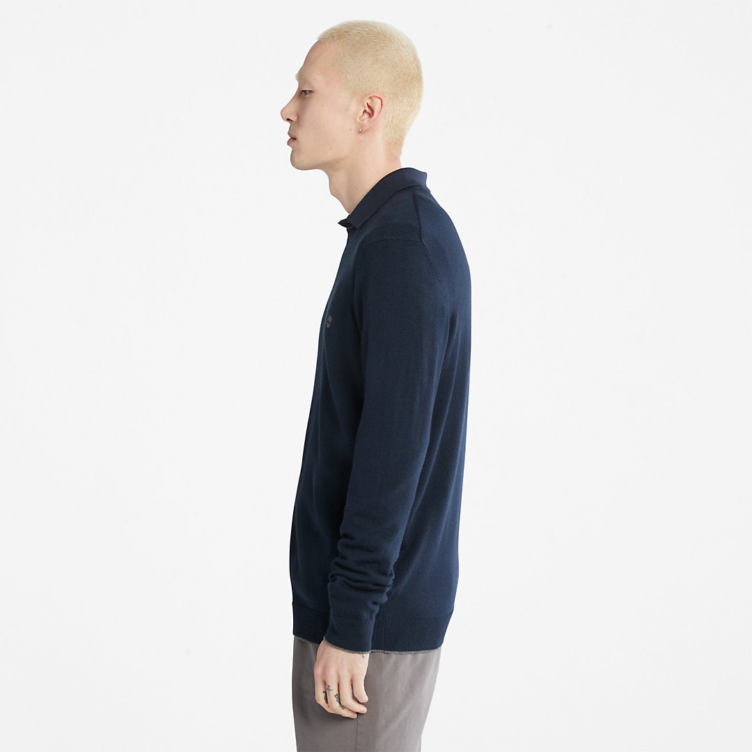 Mens Timberland Nissitissit River Merino Wool Sweater for Men in Navy