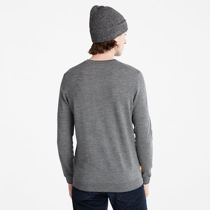 Mens Timberland Nissitissit River Merino Wool Sweater for Men in Grey