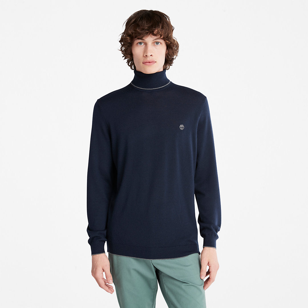 Mens Timberland Nissitissit River Merino Sweater for Men in Navy