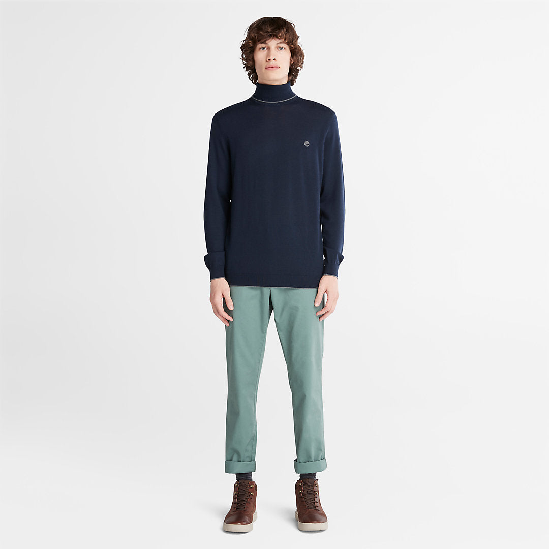 Mens Timberland Nissitissit River Merino Sweater for Men in Navy