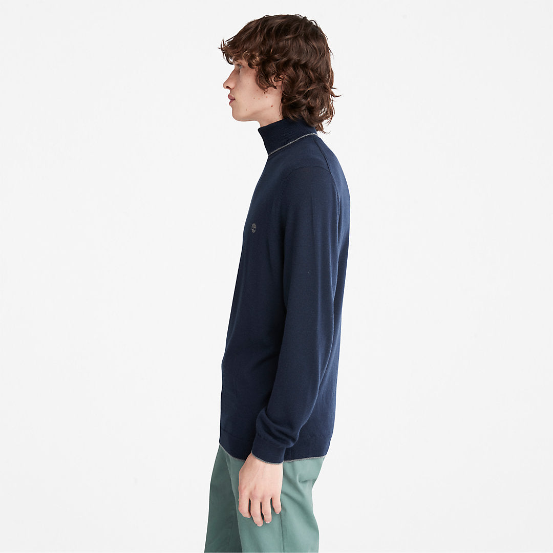Mens Timberland Nissitissit River Merino Sweater for Men in Navy
