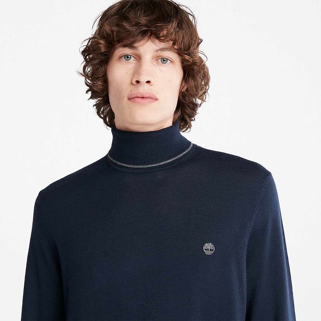 Mens Timberland Nissitissit River Merino Sweater for Men in Navy