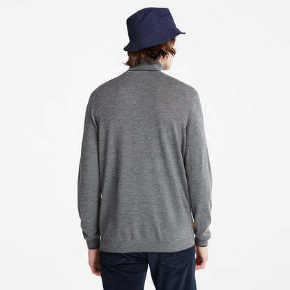 Mens Timberland Nissitissit River Merino Sweater for Men in Dark Grey