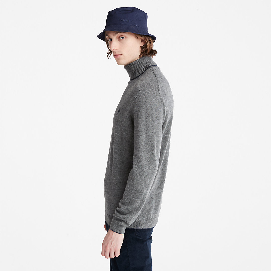 Mens Timberland Nissitissit River Merino Sweater for Men in Dark Grey