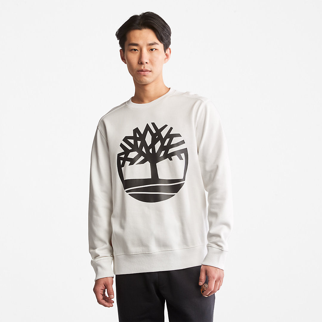 Mens Timberland Core Tree Logo Sweatshirt for Men in White