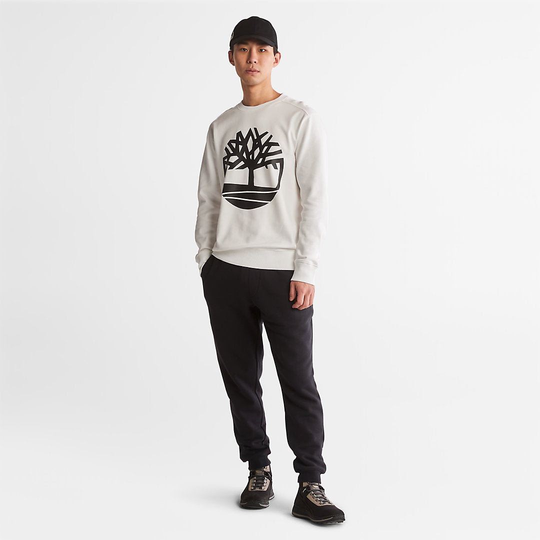 Mens Timberland Core Tree Logo Sweatshirt for Men in White