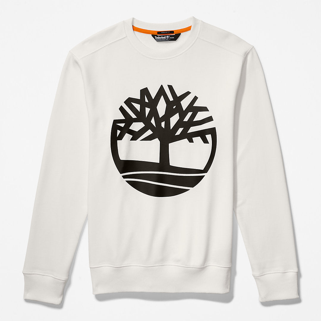 Mens Timberland Core Tree Logo Sweatshirt for Men in White