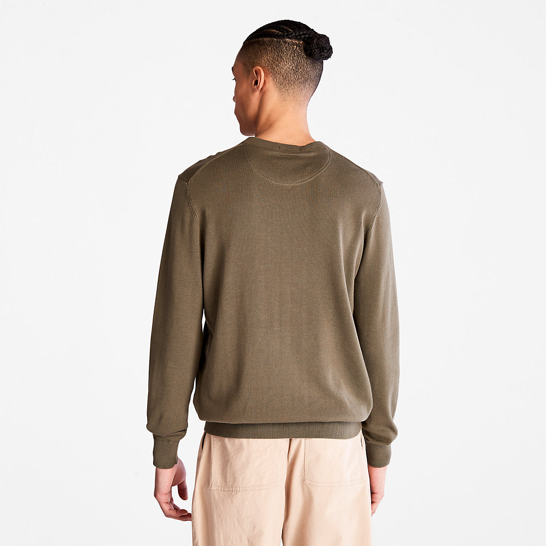 Mens Timberland Williams River Organic Cotton Sweater for Men in Dark Green