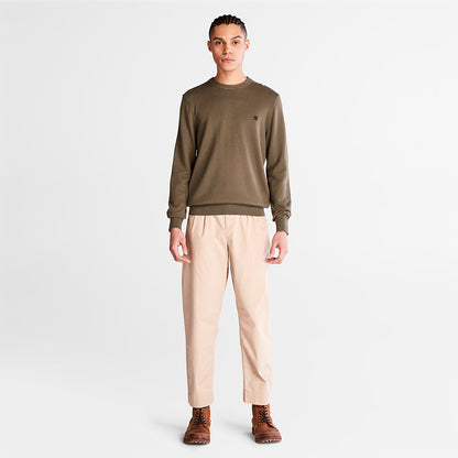 Mens Timberland Williams River Organic Cotton Sweater for Men in Dark Green