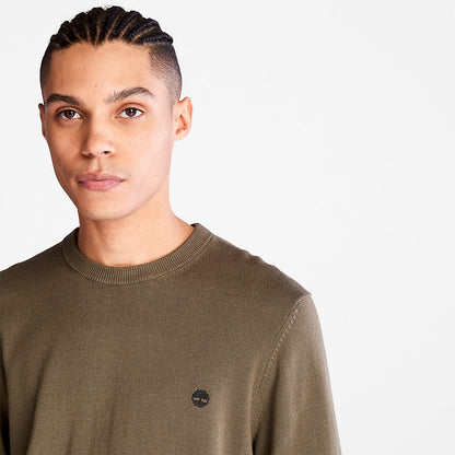 Mens Timberland Williams River Organic Cotton Sweater for Men in Dark Green