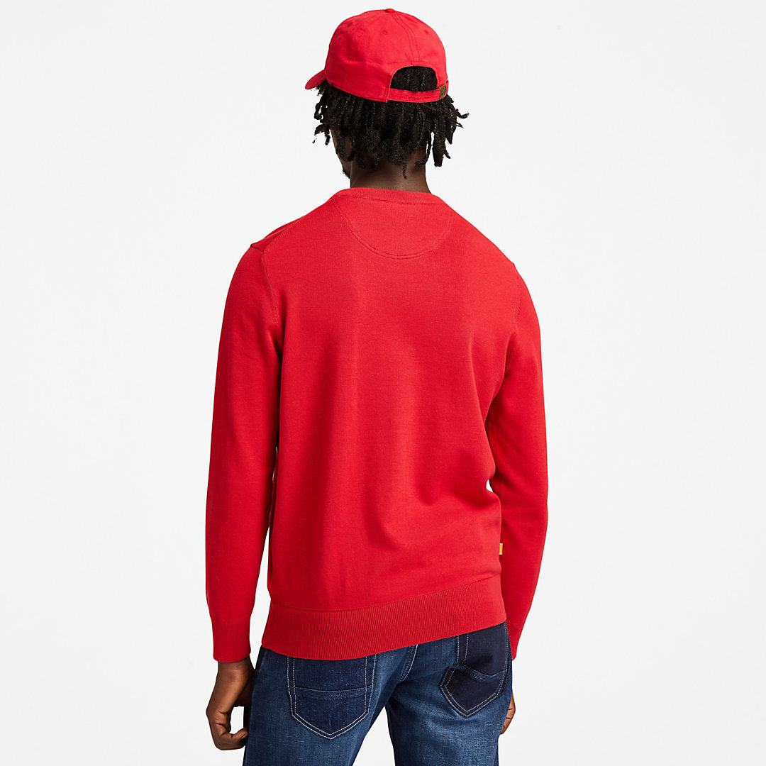 Mens Timberland Williams River Organic Cotton Sweater for Men in Red