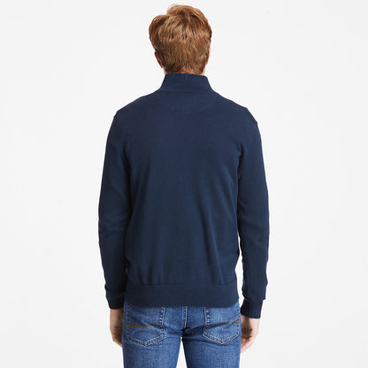 Mens Timberland Williams River Zip-neck Sweater for Men in Navy