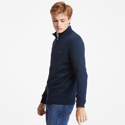 Mens Timberland Williams River Zip-neck Sweater for Men in Navy