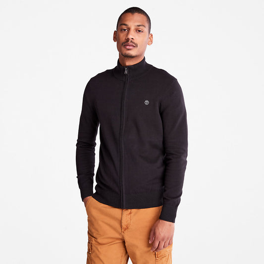 Mens Timberland Williams River Full-Zip Sweater for Men in Black