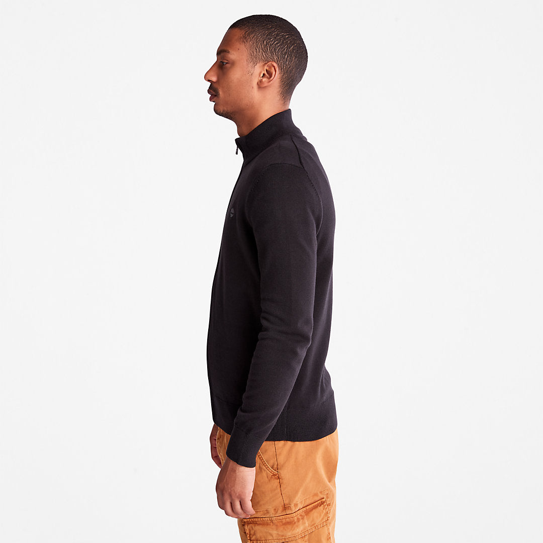 Mens Timberland Williams River Full-Zip Sweater for Men in Black