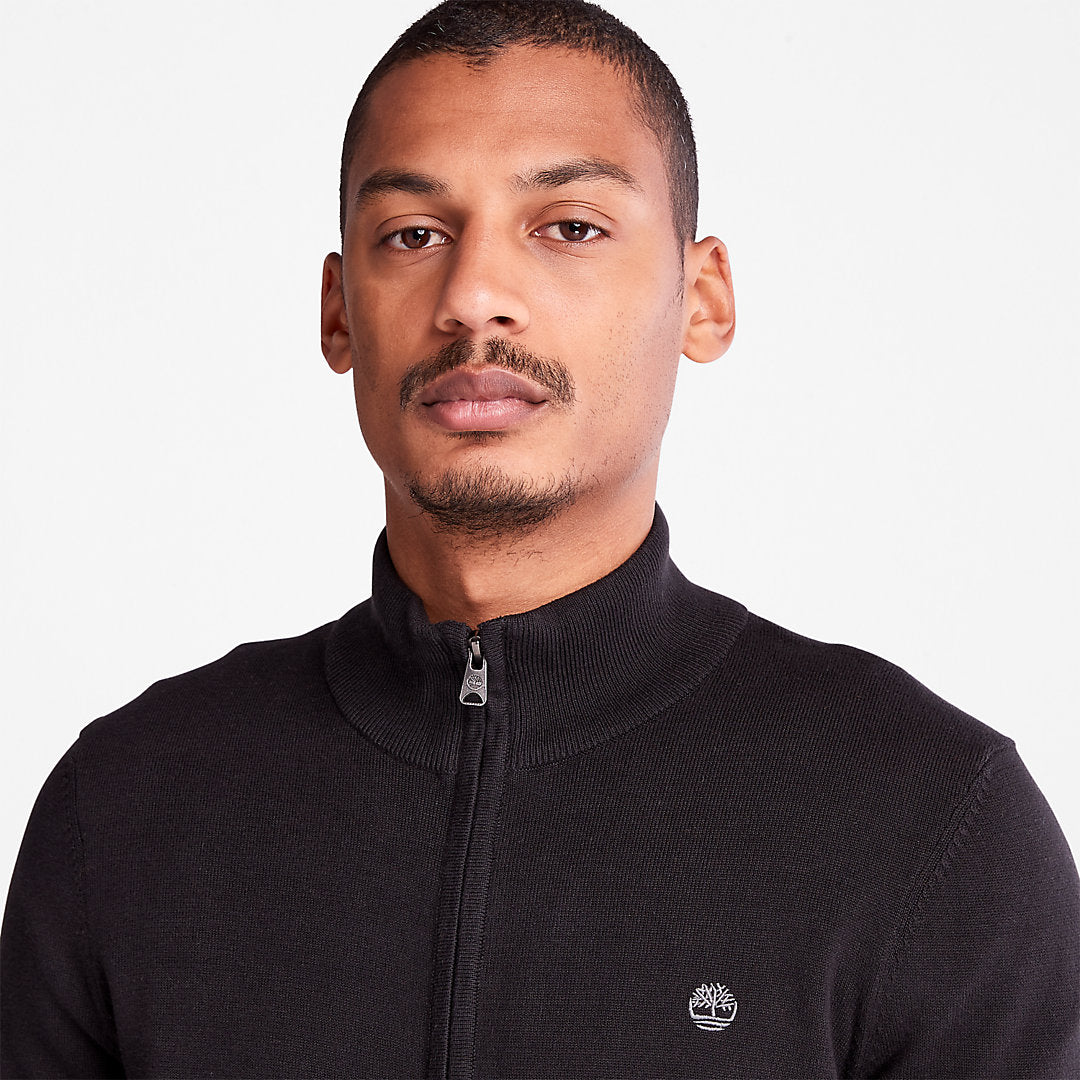 Mens Timberland Williams River Full-Zip Sweater for Men in Black
