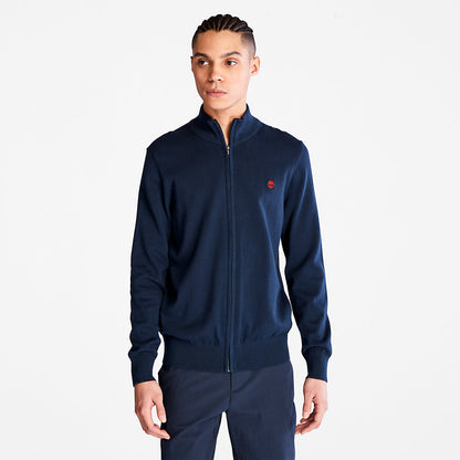 Mens Timberland Williams River Full-Zip Sweater for Men in Navy
