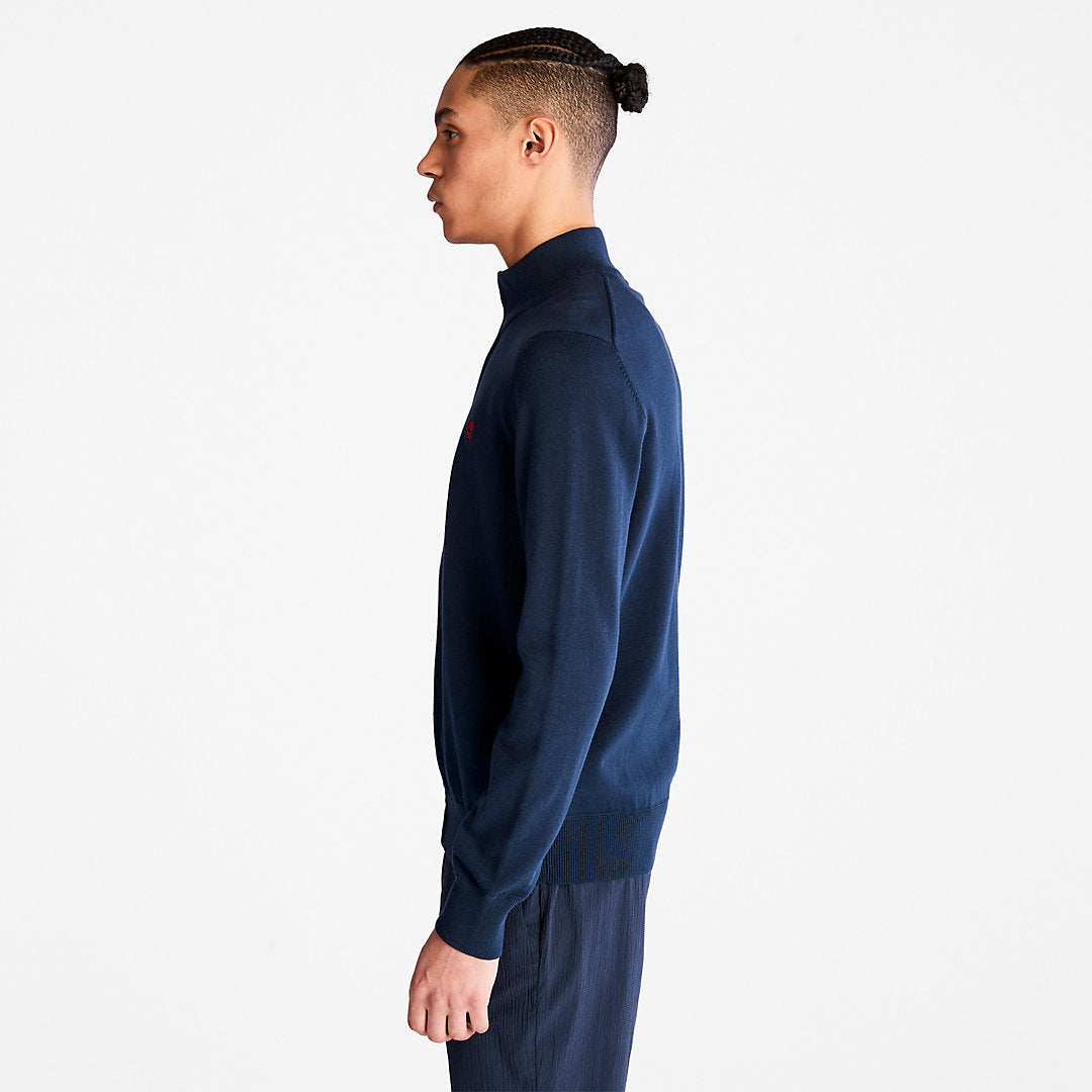 Mens Timberland Williams River Full-Zip Sweater for Men in Navy