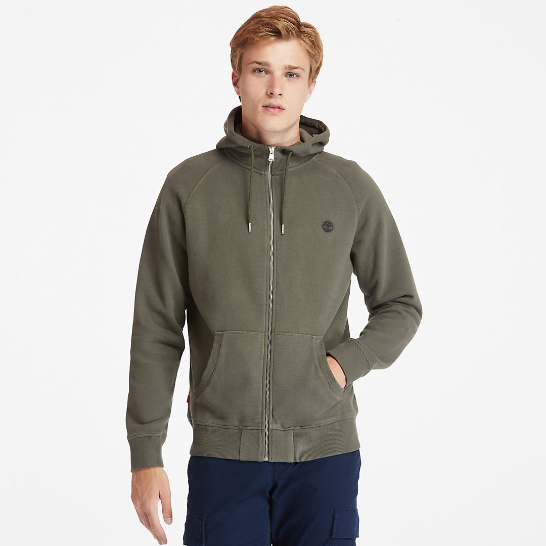 Mens Timberland Exeter River Zip Hoodie for Men in Green