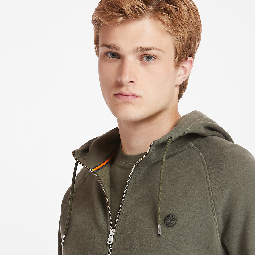 Mens Timberland Exeter River Zip Hoodie for Men in Green