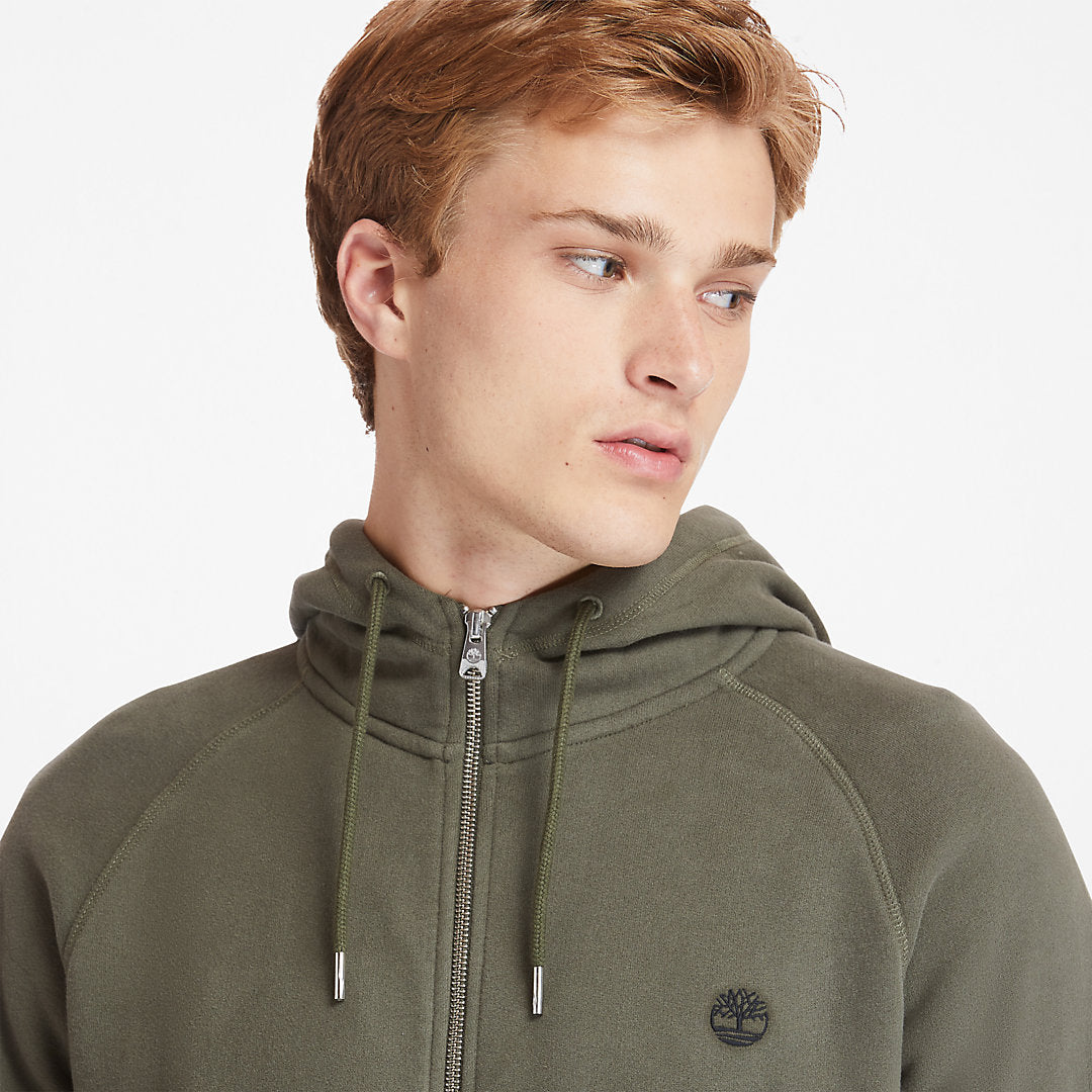 Mens Timberland Exeter River Zip Hoodie for Men in Green