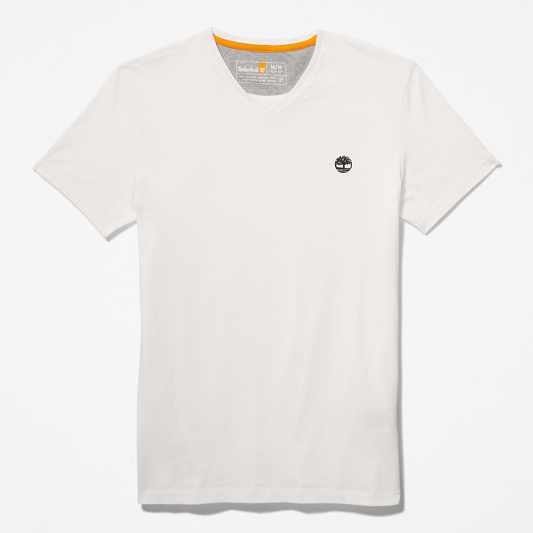 Mens Timberland Dunstan River V-Neck T-Shirt for Men in White