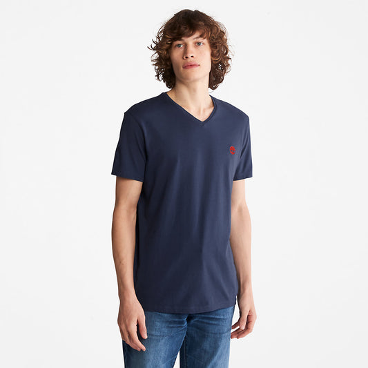 Mens Timberland Dunstan River V-Neck T-Shirt for Men in Navy