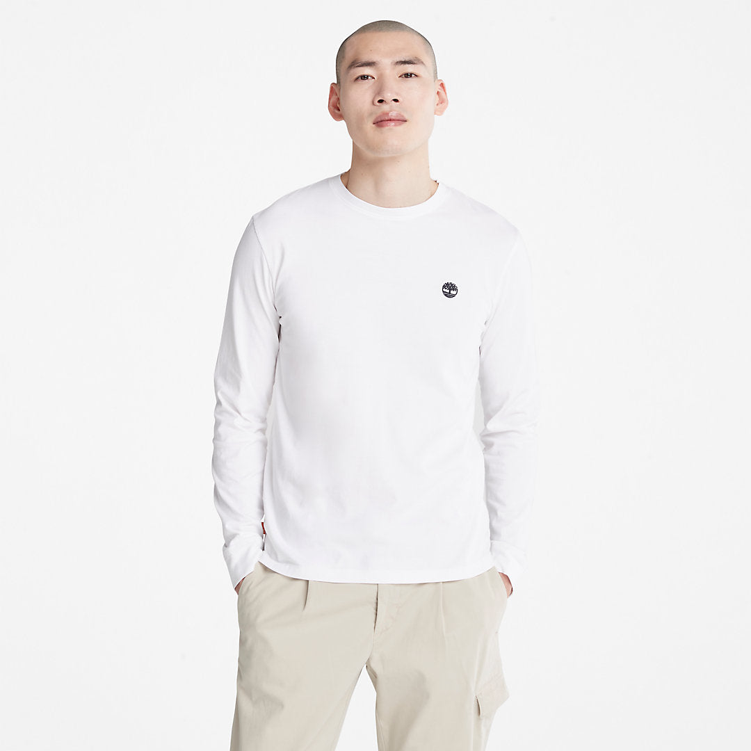 Mens Timberland Dunstan River LS T-Shirt for Men in White