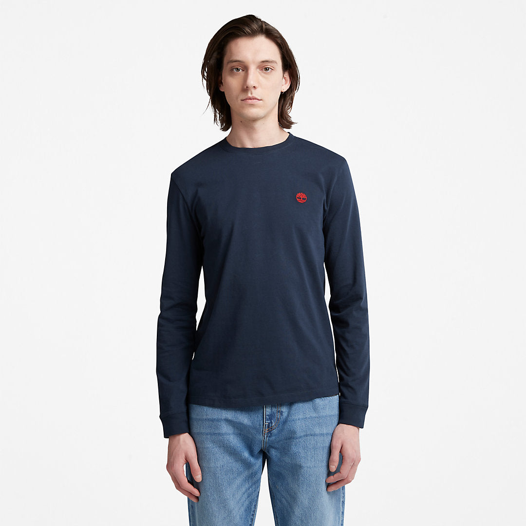 Mens Timberland Dunstan River LS T-Shirt for Men in Navy