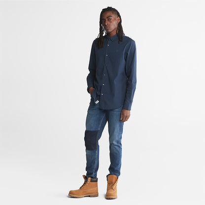 Mens Timberland Suncook River Poplin Shirt for Men in Navy